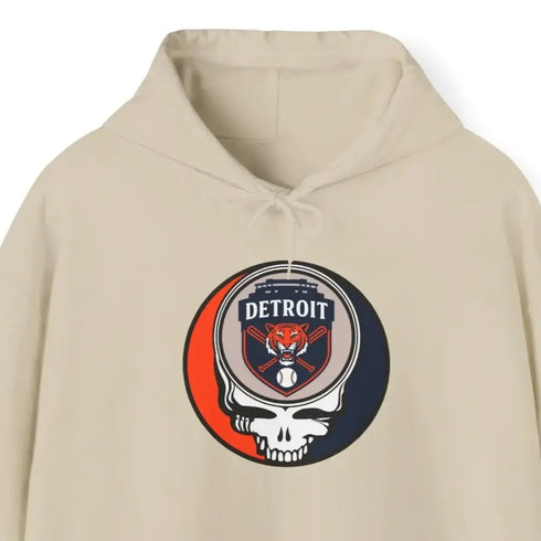 Grateful Dead - The Ballpark Collection: Detroit Baseball Edition Grateful Dead Unisex Heavy Blend Hoodie - Hooded Sweatshirt - StealieShop